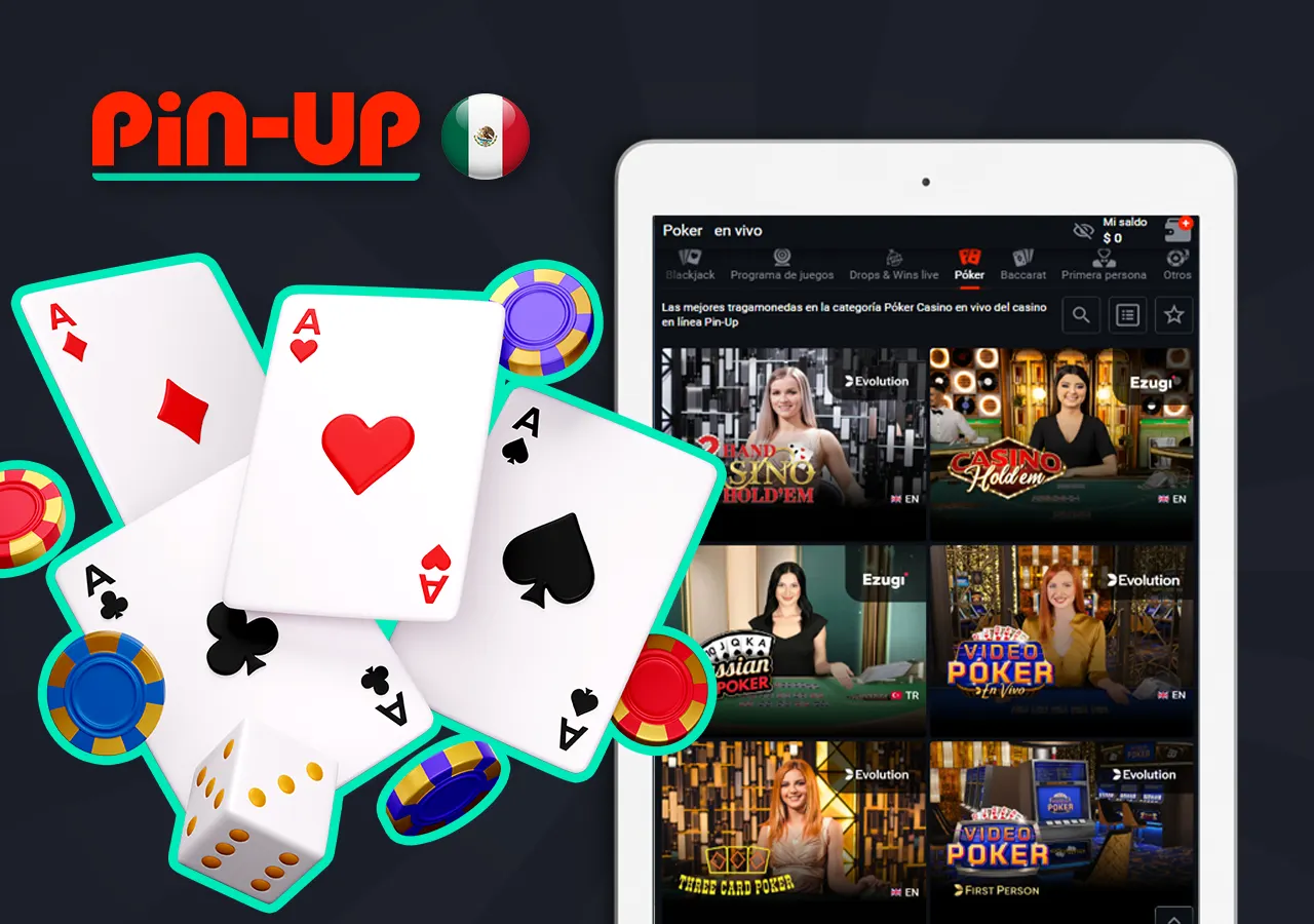 Hay varios tipos de póquer disponibles en Pin Up Casino y Pin Up Live Casino