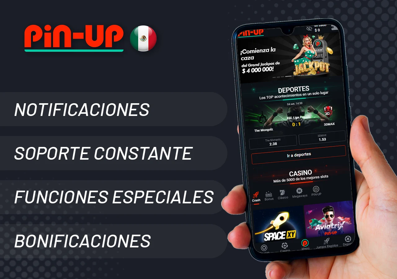 Las principales características de la aplicación móvil PinUp que la hacen cómoda y atractiva para los jugadores son