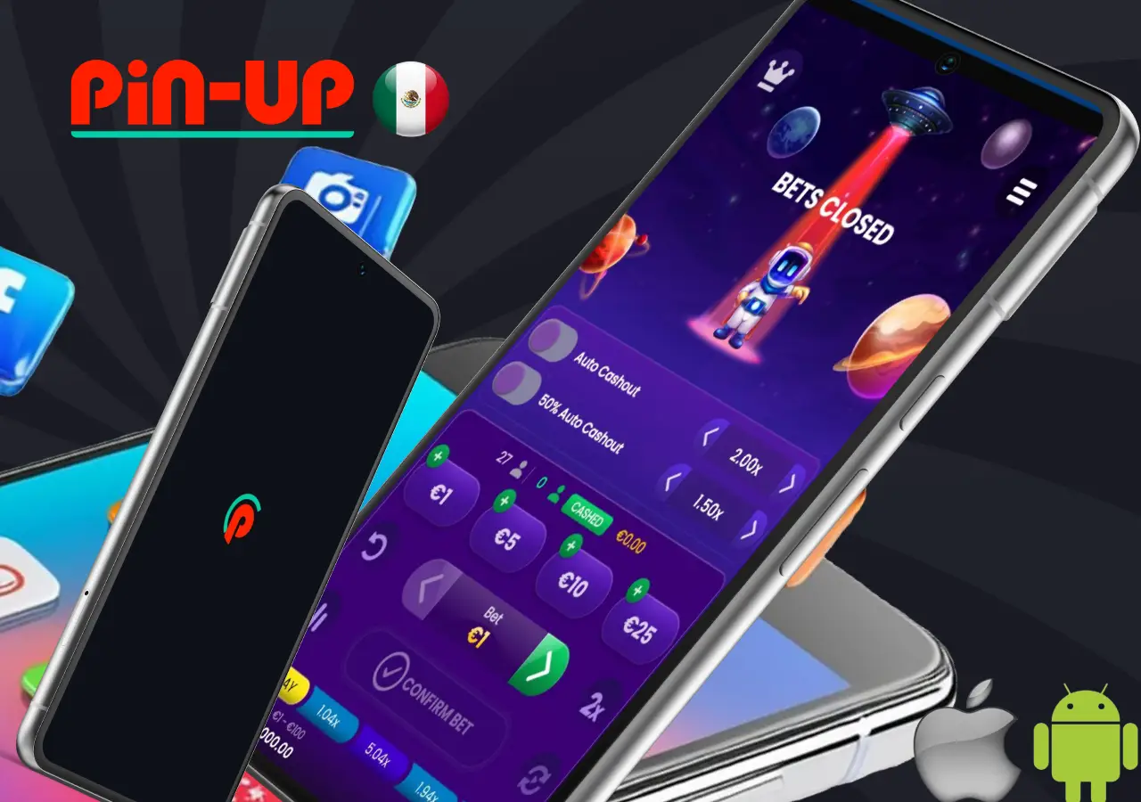 nstrucciones para descargar la aplicación de Pin Up en Android y acceder al juego Spaceman desde dispositivos móviles